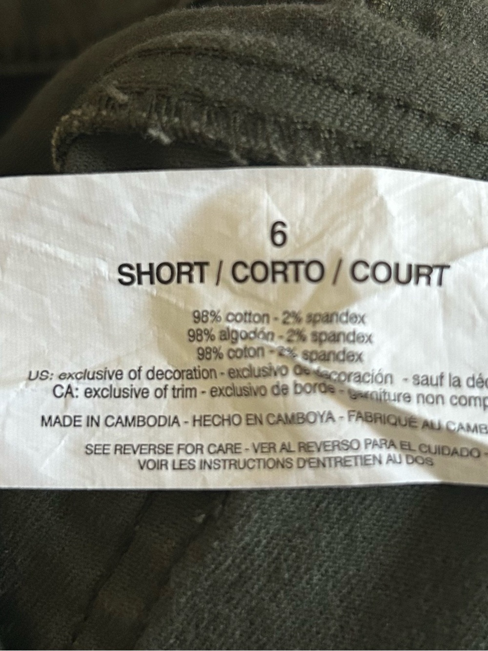Gloria Vanderbilt Amanda Straight Leg Pants Olive Green Size 6S Short - Picture 5 of 5